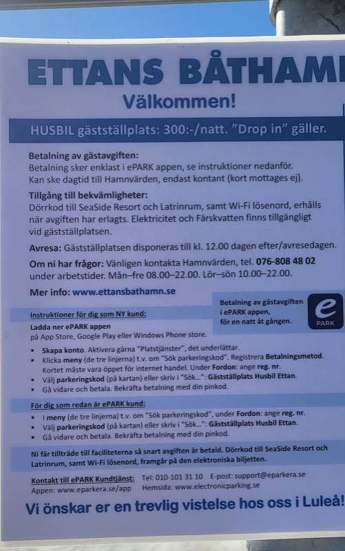 Luleå Gjesthamn — Sp. parking dla kamperów in Luleå