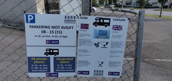 Eigersund Bobilparkering — Ställplats in Åse