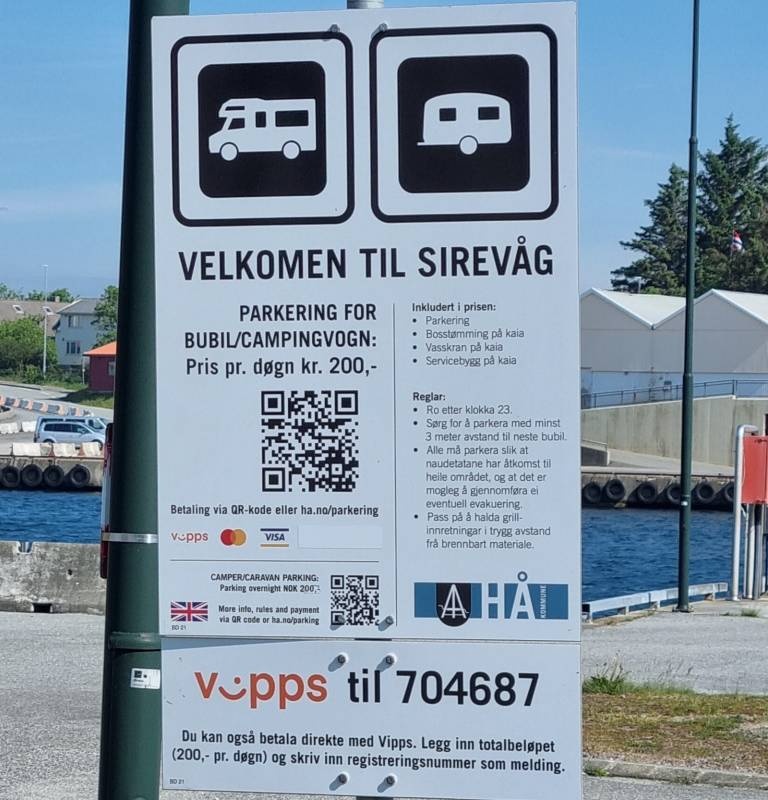 Sirevåg Bobilparkering — Area Autocaravanas in Sirevåg