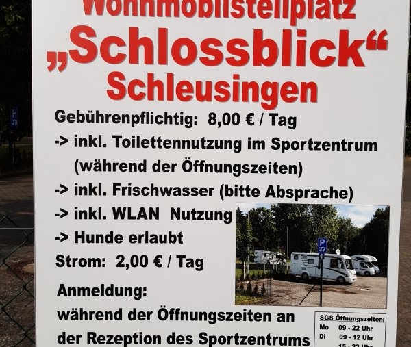 Stellplatz Schlossblick — Aire camping car in Schleusingen