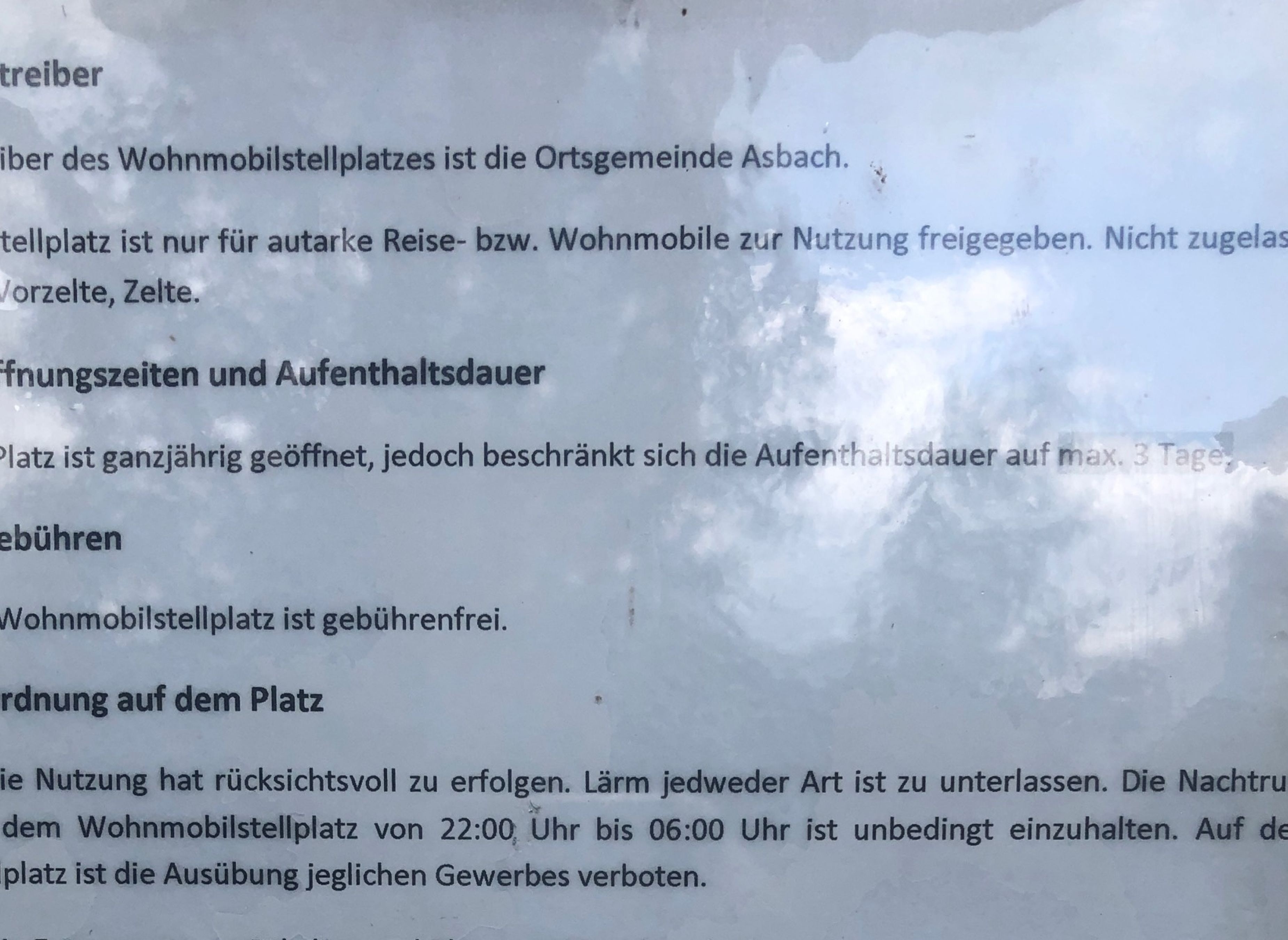 Stellplatz Asbach — Camperplaats in Asbach