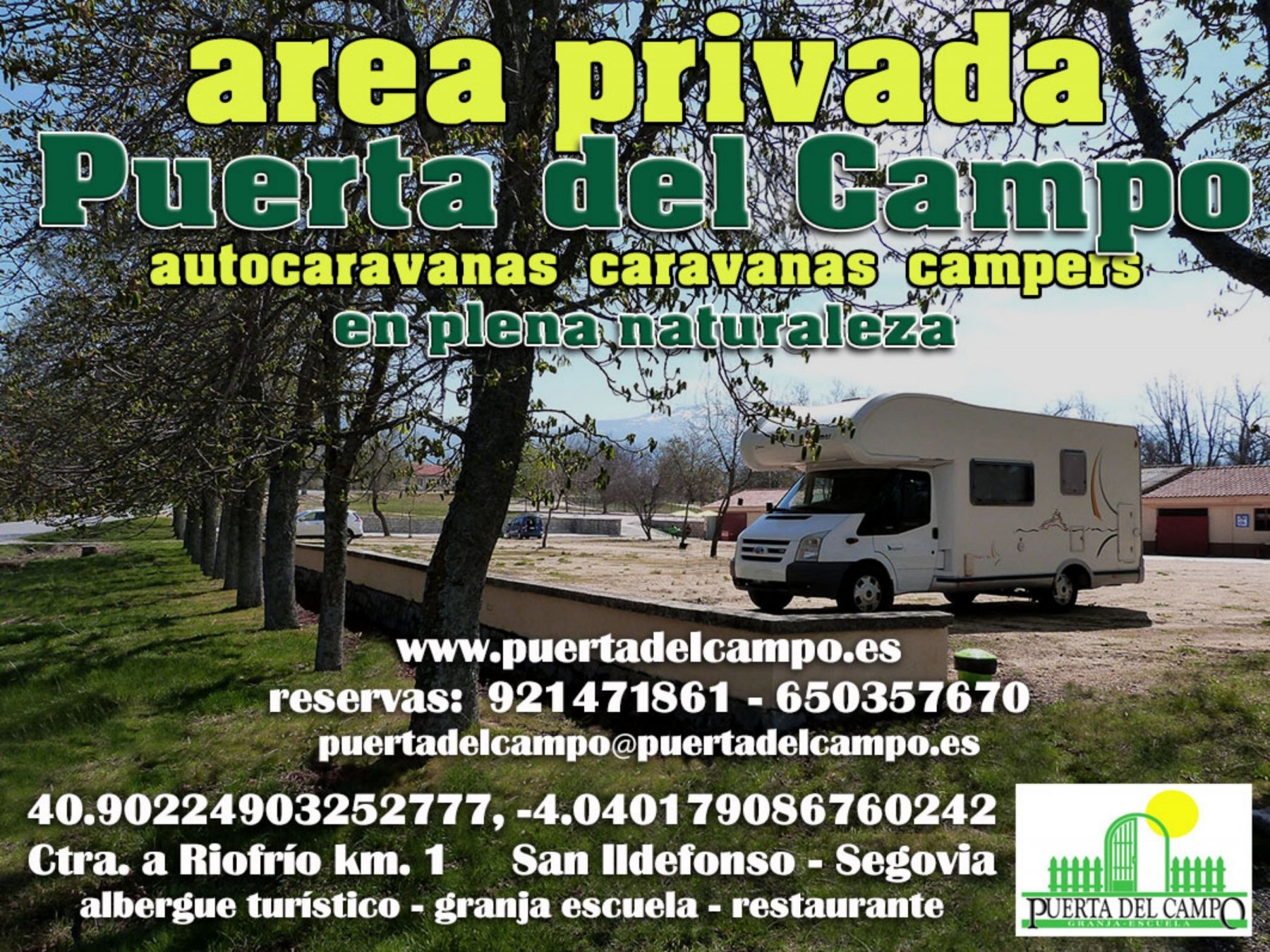 Puerta del campo — Area di sosta in Real Sitio de San Ildefonso