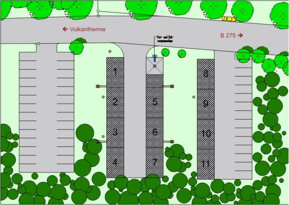 Stellplatz an der VulkanTherme Herbstein — Sítio para autocaravanas in Herbstein