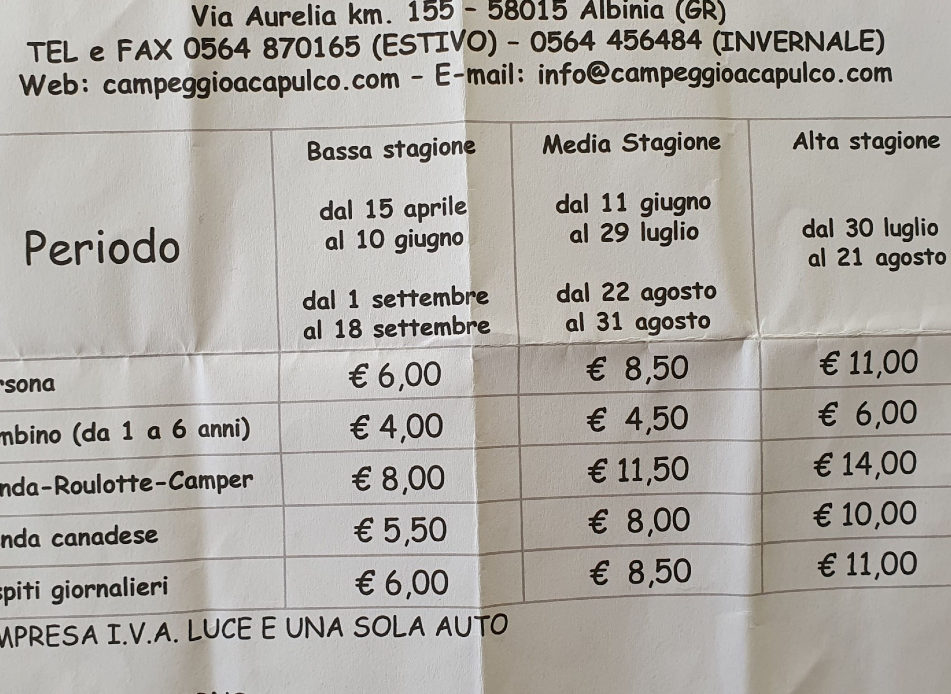 Camping Acapulco — Campingplatz in Albinia