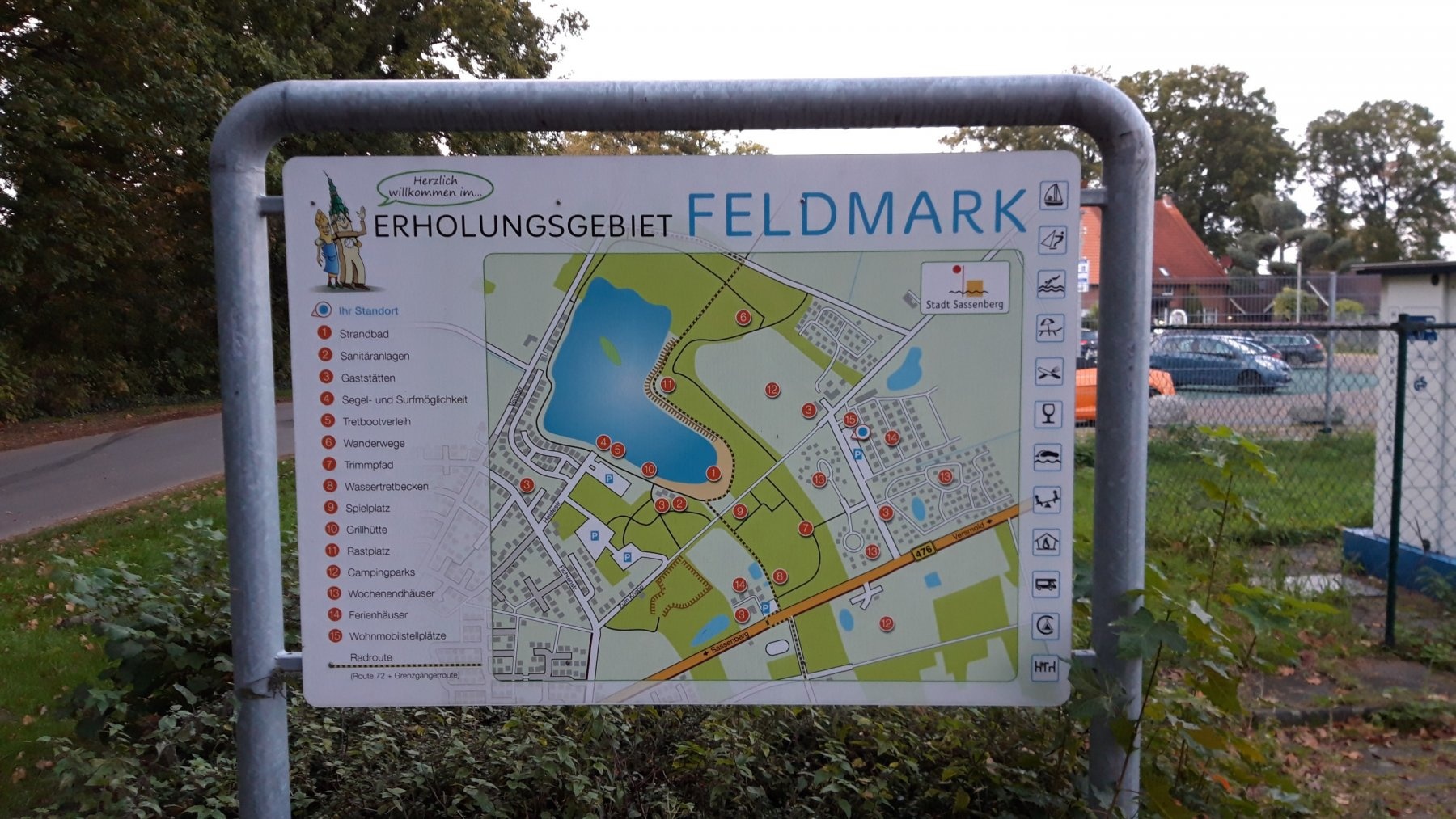 Stellplatz am Campingplatz Sassenberg — QuickStop in Sassenberg