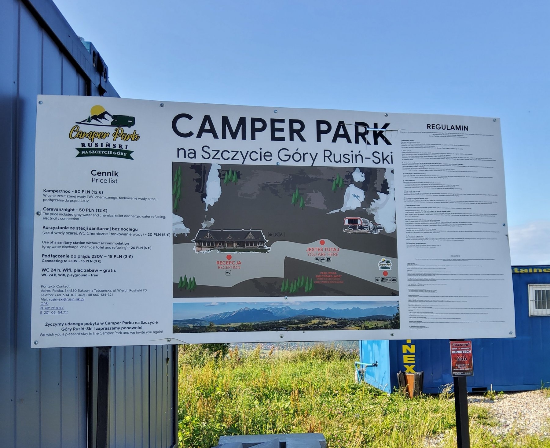 Rusiń-Ski — Ställplats in Bukowina Tatrzańska