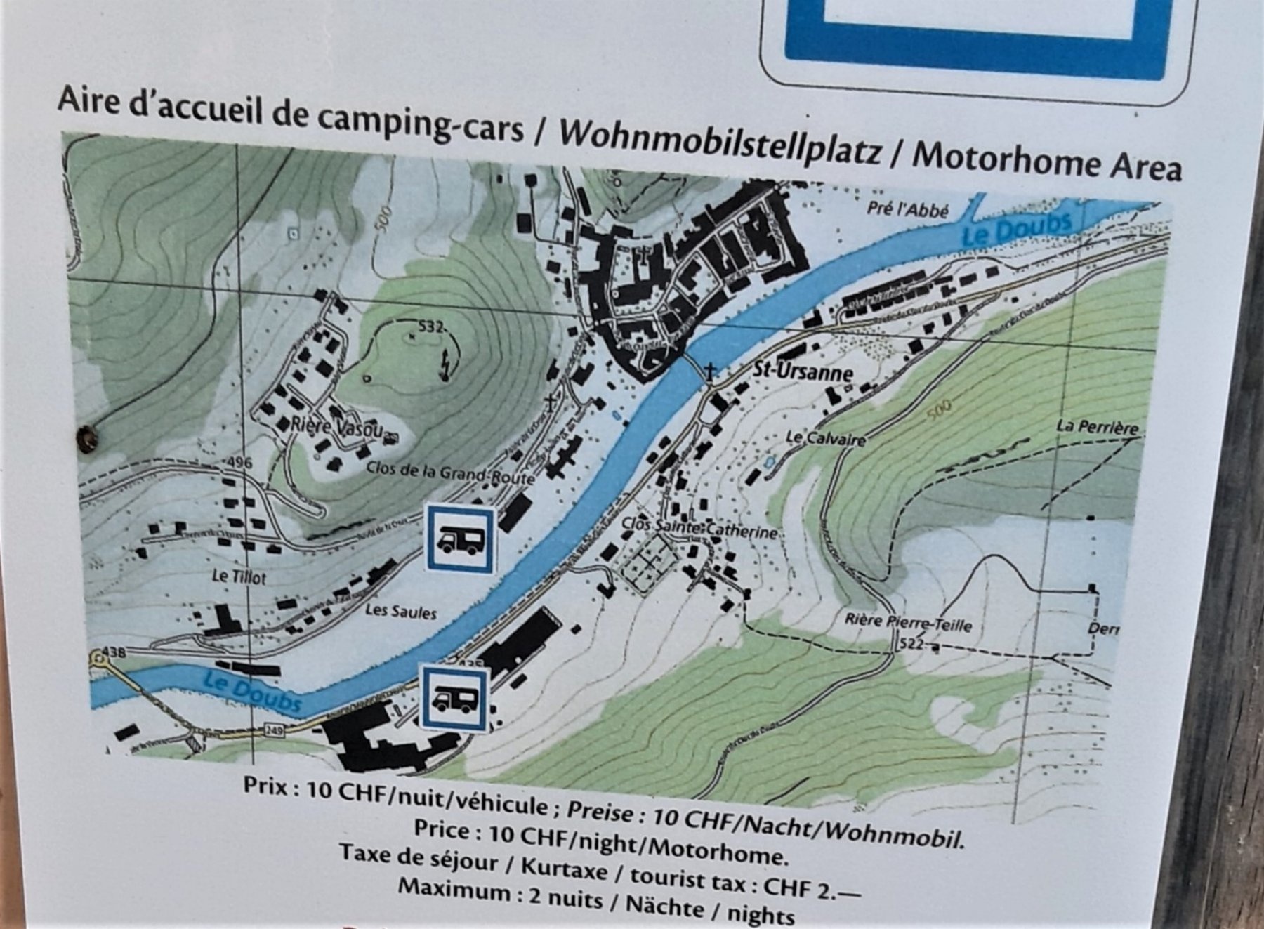 Stellplatz Saint-Ursanne, Moulin des Lavoirs — Bobilplass in Clos du Doubs