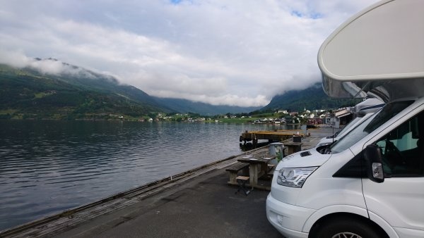 Sandeid Båthavn — Ställplats in Sandeid