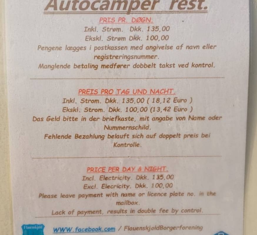 Flauenskjold Autocamping — Campervan Site in Dronninglund