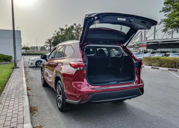 Toyota Highlander Hybrid Red 2021 Model Year