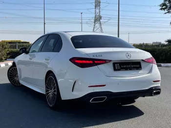 Mercedes Benz C 300 AMG 2022 Model Year White Color Exterior Black Interior