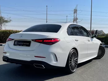 Mercedes Benz C 300 AMG 2022 Model Year White Color Exterior Black Interior