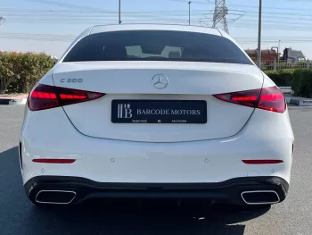 Mercedes Benz C 300 AMG 2022 Model Year White Color Exterior Black Interior