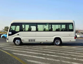 Toyota Coaster 23 Seater 2.8L Diesel 2025 Model Year White Color Exterior
