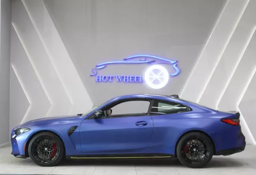 BMW M4 Competition 2022 Model Year V6 Petrol Blue Color Exterior