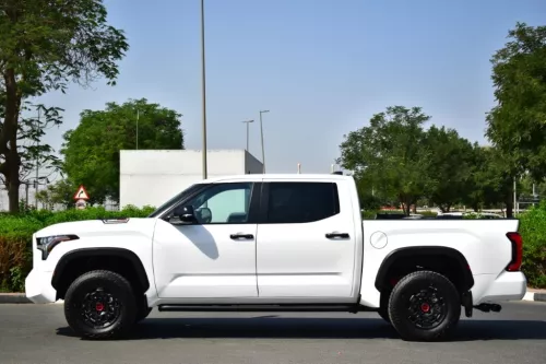 TOYOTA TUNDRA CREWMAX TRD PRO 2025 MODEL YEAR HYBRID WHITE COLOR