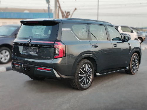 Nissan Patrol Platinum SUV 2025 Model Year Gray Color Exterior Full Option 
