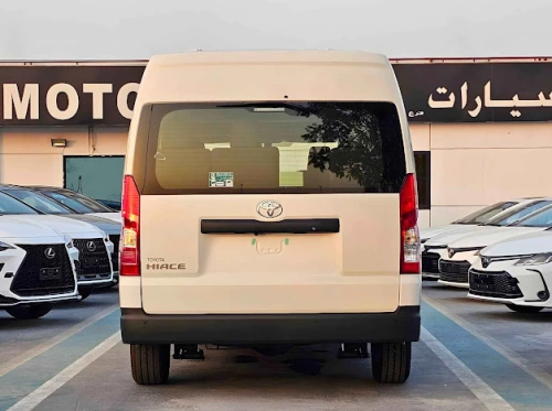 Toyota Hiace Highroof 13 Seater 3.5L Petrol 2026 Model Year White Color Exterior 