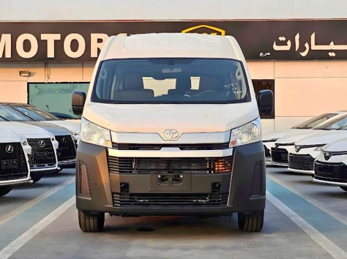Toyota Hiace Highroof 13 Seater 3.5L Petrol 2026 Model Year White Color Exterior 