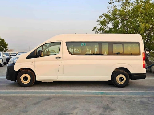 Toyota Hiace Highroof 13 Seater 3.5L Petrol 2026 Model Year White Color Exterior 