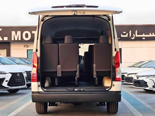 Toyota Hiace Highroof 13 Seater 3.5L Petrol 2026 Model Year White Color Exterior 
