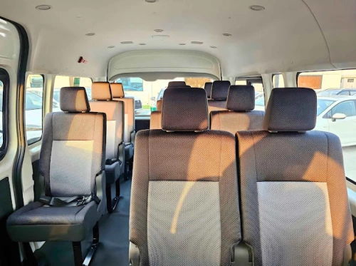 Toyota Hiace Highroof 13 Seater 3.5L Petrol 2026 Model Year White Color Exterior 