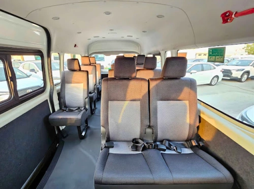 Toyota Hiace Highroof 13 Seater 3.5L Petrol 2026 Model Year White Color Exterior 