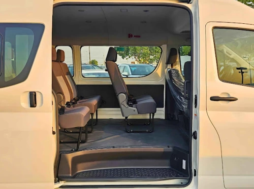 Toyota Hiace Highroof 13 Seater 3.5L Petrol 2026 Model Year White Color Exterior 