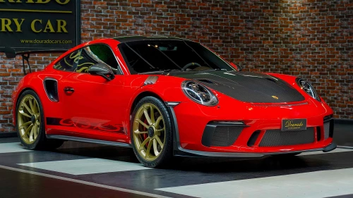 2019 Porsche 911 GT3 RS Weissach, Red Exterior, Gold Rims