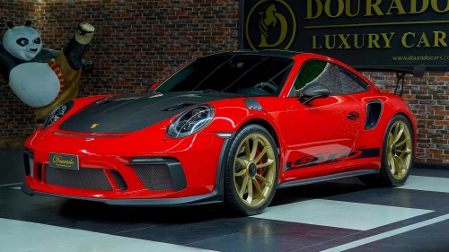 2019 Porsche 911 GT3 RS Weissach, Red Exterior, Gold Rims
