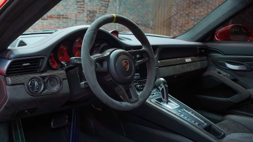 2019 Porsche 911 GT3 RS Weissach, Red Exterior, Gold Rims