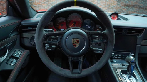 2019 Porsche 911 GT3 RS Weissach, Red Exterior, Gold Rims