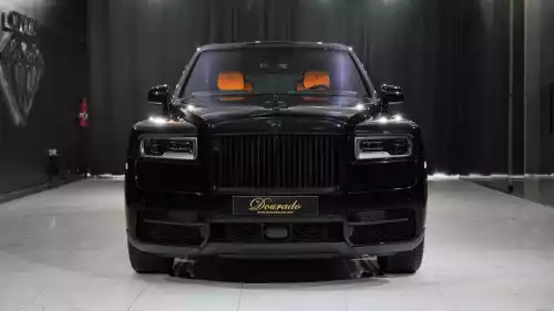 2022 Rolls Royce Cullinan Black Badge, Diamond Black Exterior, Orange Interior