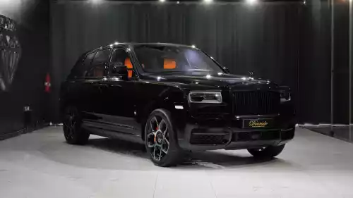 2022 Rolls Royce Cullinan Black Badge, Diamond Black Exterior, Orange Interior