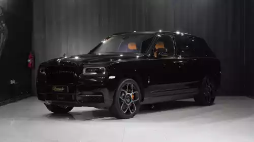 2022 Rolls Royce Cullinan Black Badge, Diamond Black Exterior, Orange Interior