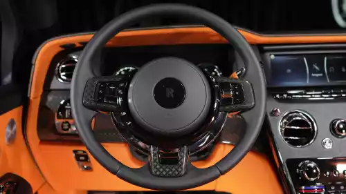 2022 Rolls Royce Cullinan Black Badge, Diamond Black Exterior, Orange Interior