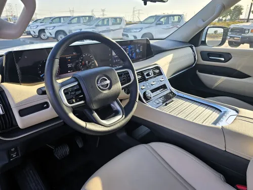نيسان باترول SE بمحرك Twin-Turbo V6 موديل 2026 جديدة - أبيض
