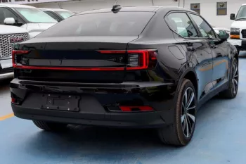 Polestar 2 Full Electric Car Outside Black Inside Grey 2022.