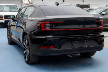 Polestar 2 Full Electric Car Outside Black Inside Grey 2022.