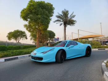 2014 Ferrari spider 458 Blue Color