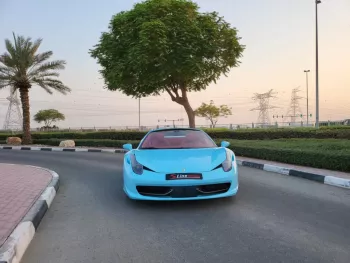 2014 Ferrari spider 458 Blue Color