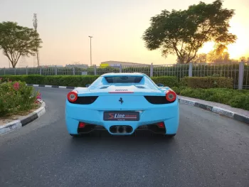 2014 Ferrari spider 458 Blue Color