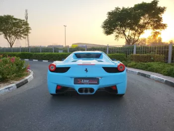 2014 Ferrari spider 458 Blue Color