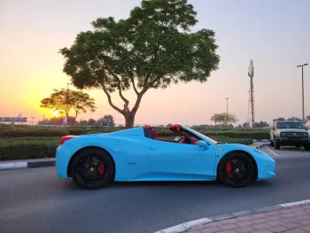 2014 Ferrari spider 458 Blue Color