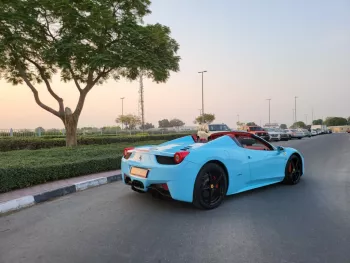 2014 Ferrari spider 458 Blue Color