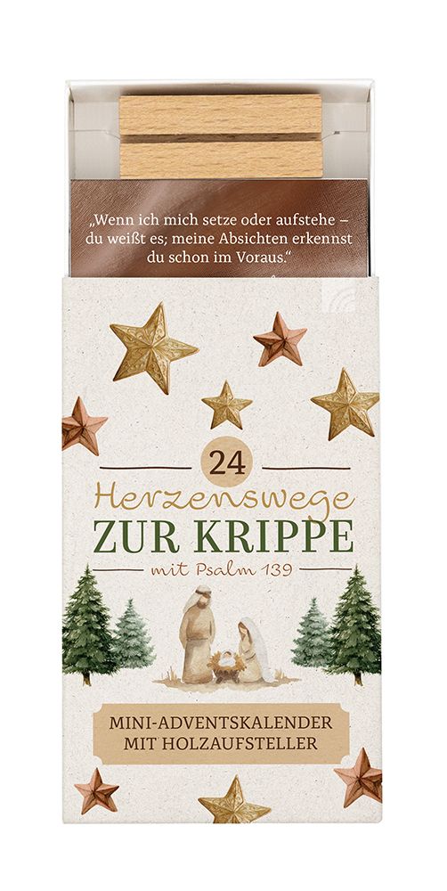 24 Herzenswege zur Krippe mit Psalm 139 - Mini-Adventskalender