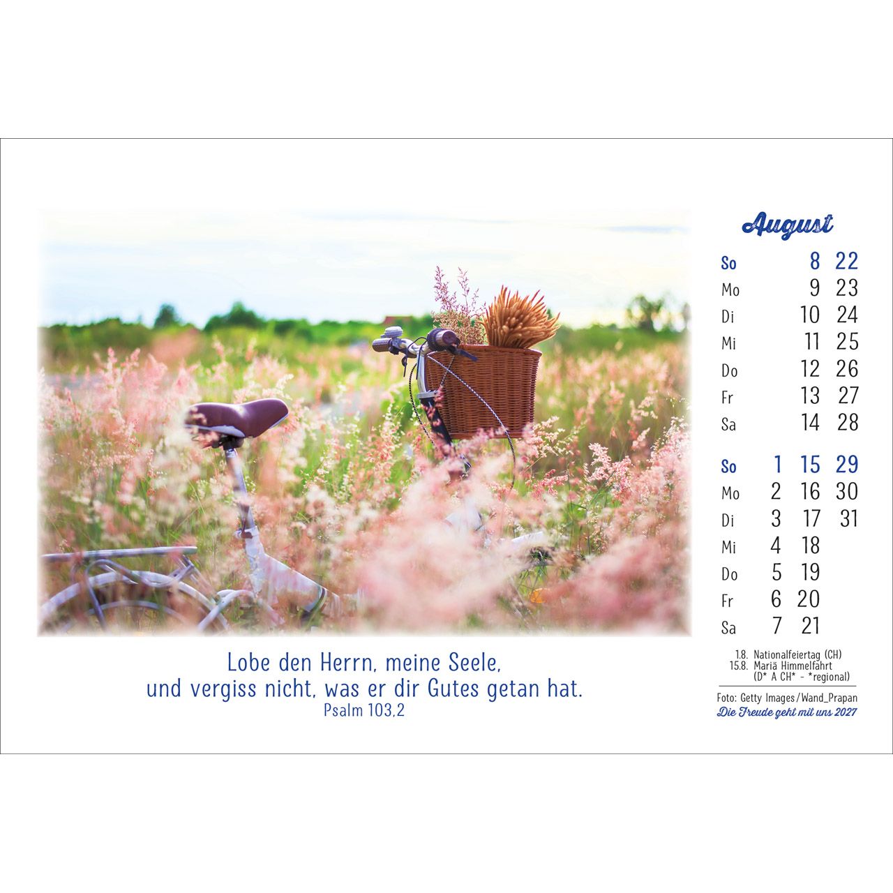 Die Freude geht mit uns 2027 - Aufstellkalender