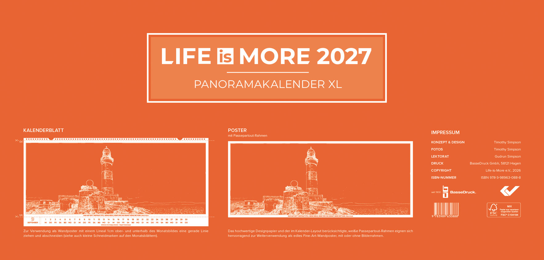 Life is more 2027 - Wandkalender XL