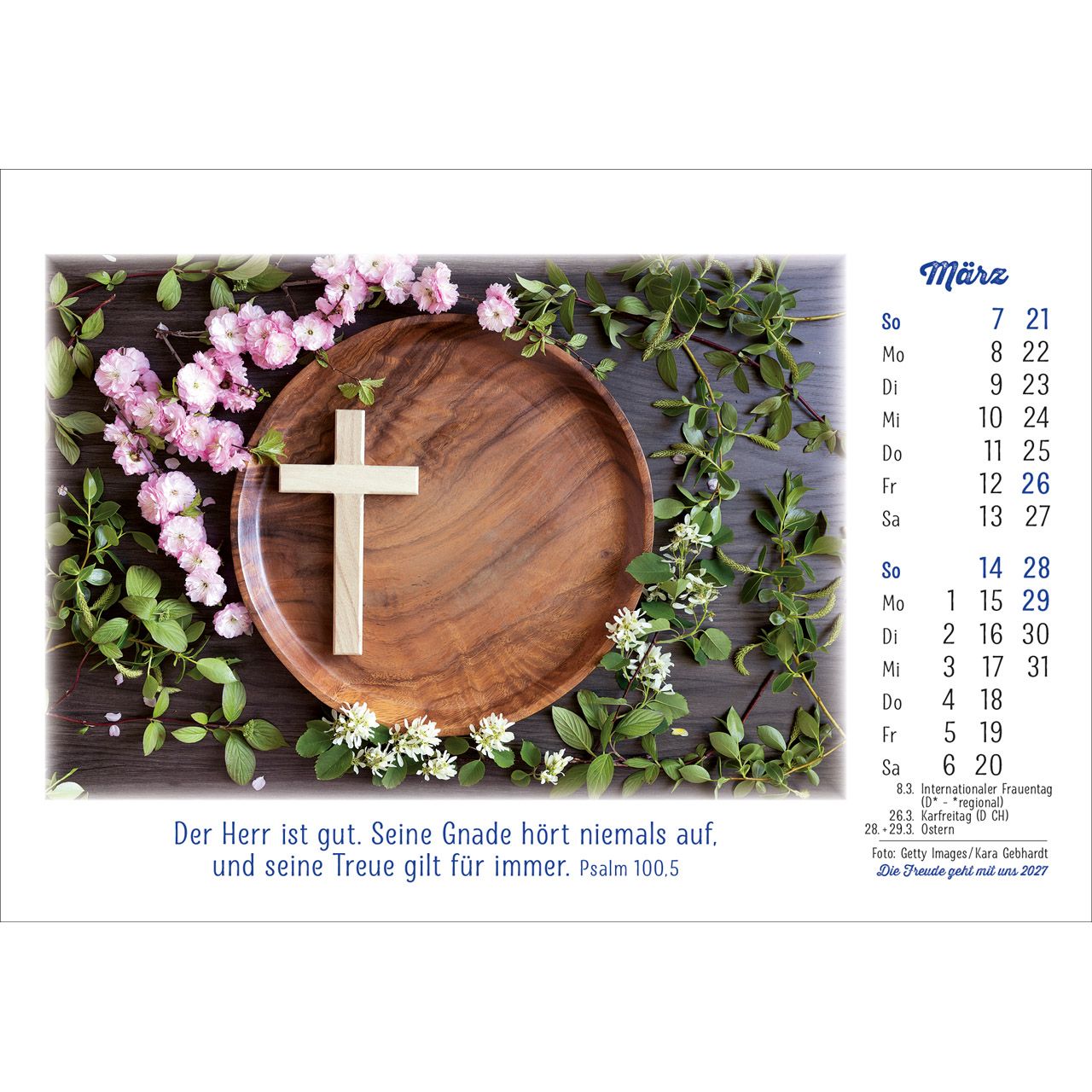Die Freude geht mit uns 2027 - Aufstellkalender