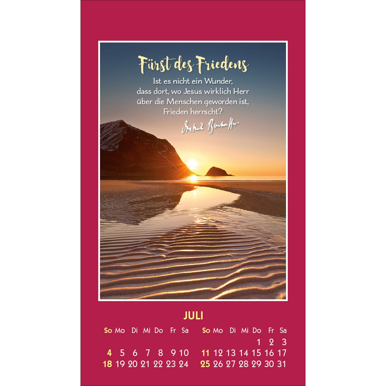 Gott ist bei dir 2027 - Aufkleber-Kalender